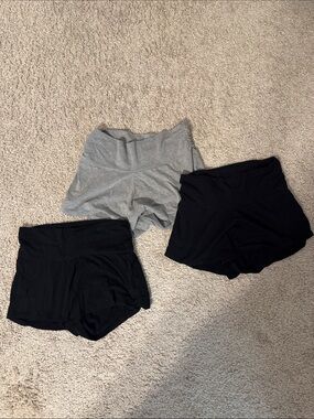 Motherhood Maternity 3-Pack Women's Lounge Shorts - Black & Gray